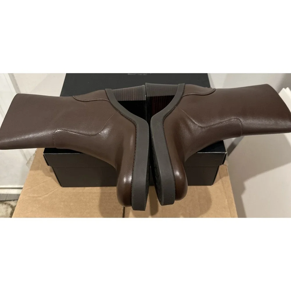 COACH Women Size 9.5B Sculpted C Leather Booties Maple Classic Sporty - Picture 8 of 16